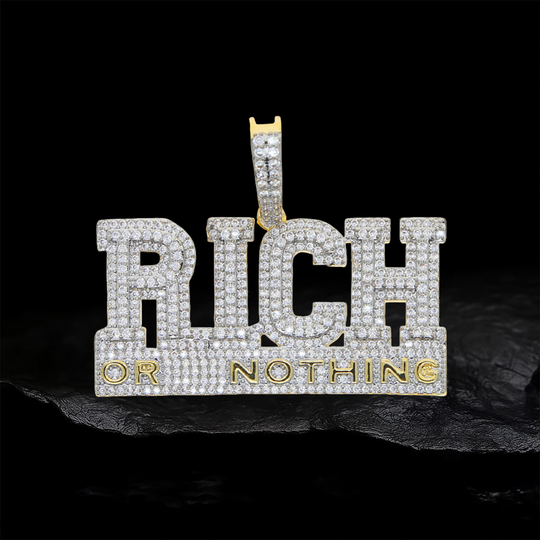 Iced Out RICH Pendant