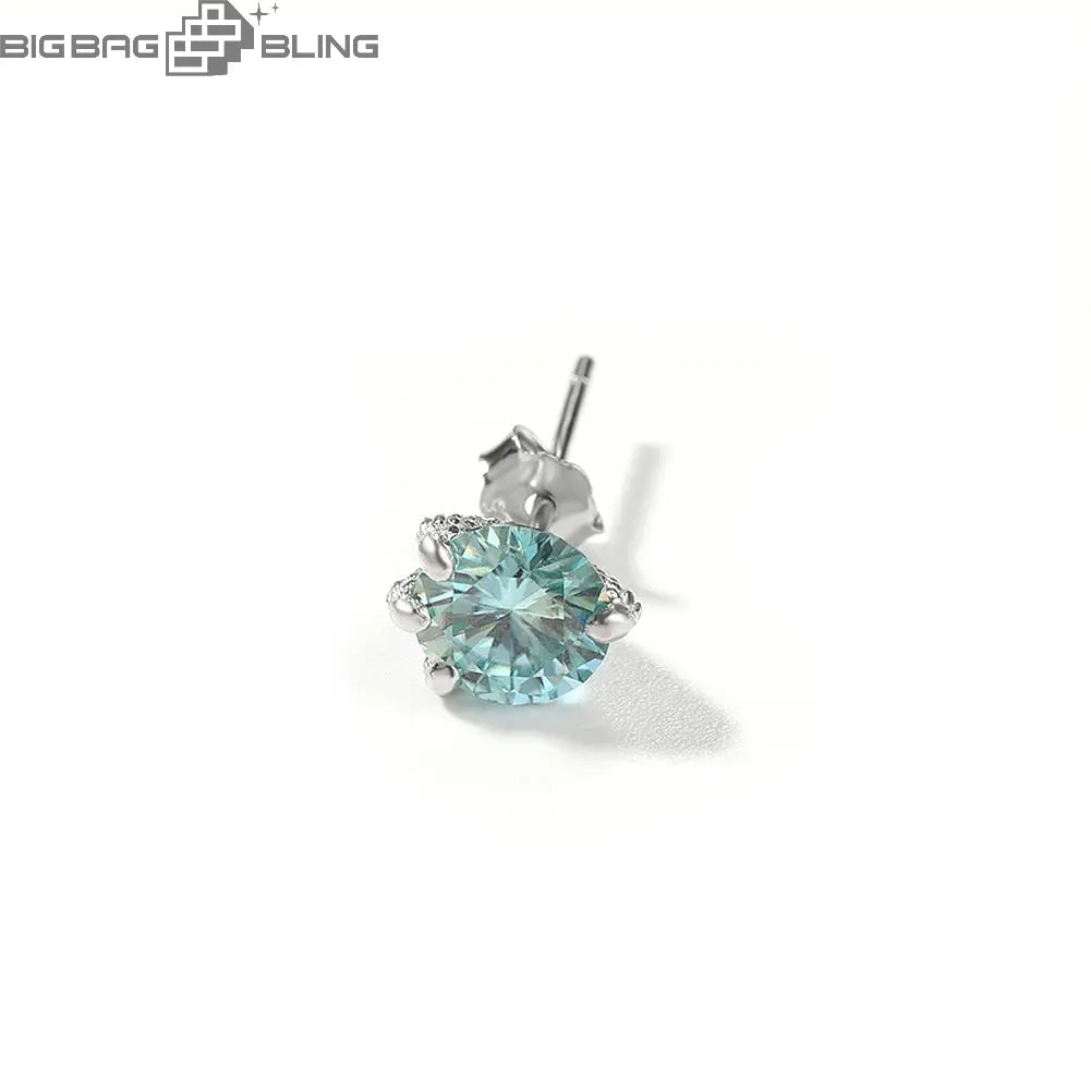 6-Prong Round Cut Stud Earrings