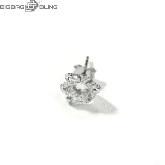 6-Prong Round Cut Stud Earrings