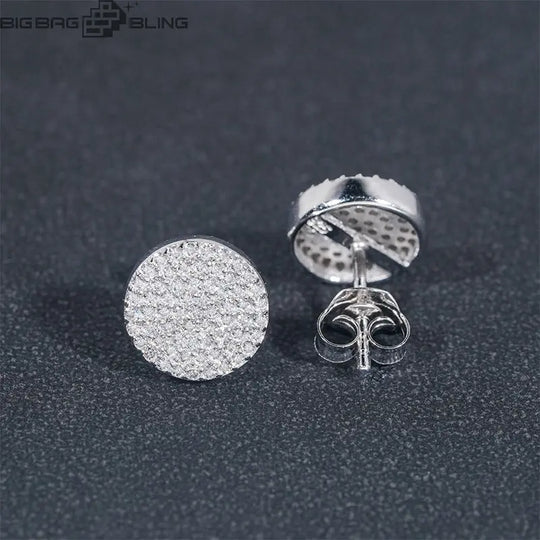 925 Silver Artificially Set Diamond Stud Earrings