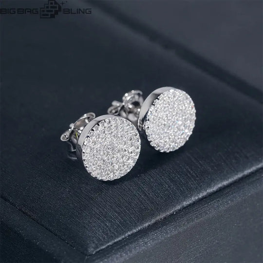 925 Silver Artificially Set Diamond Stud Earrings