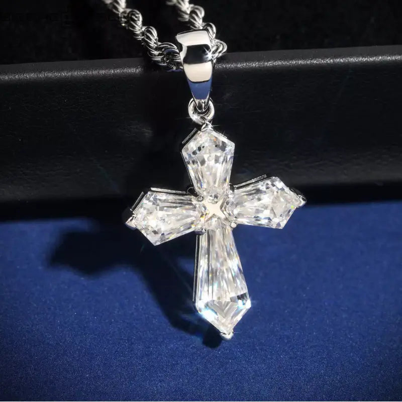 925 silver moissani diamond pendant