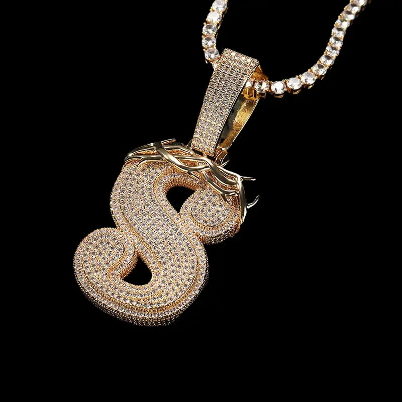 Custom Letter Name Combination Pendant BigBagBling