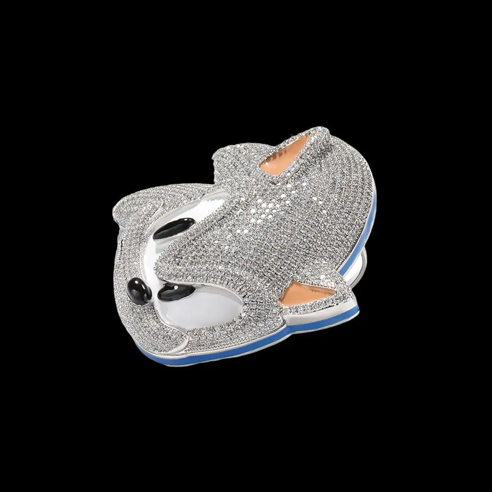 Glow-in-the-Dark Iced Out Sonic Pendant BigBagBling
