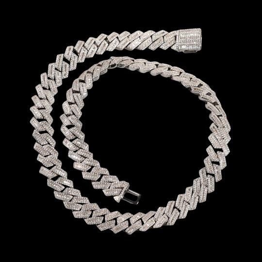 Iced 12mm Cuban Chain with Box Clasp