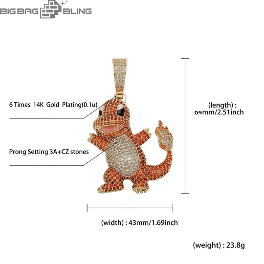 Iced Charmander Pendant