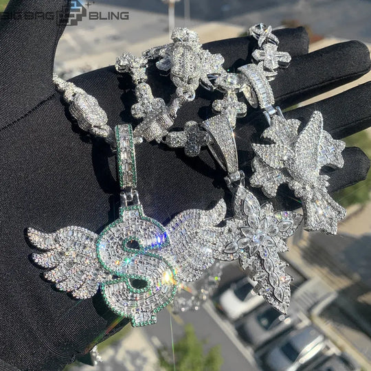Iced Diamond inlaid wings pendant My Store