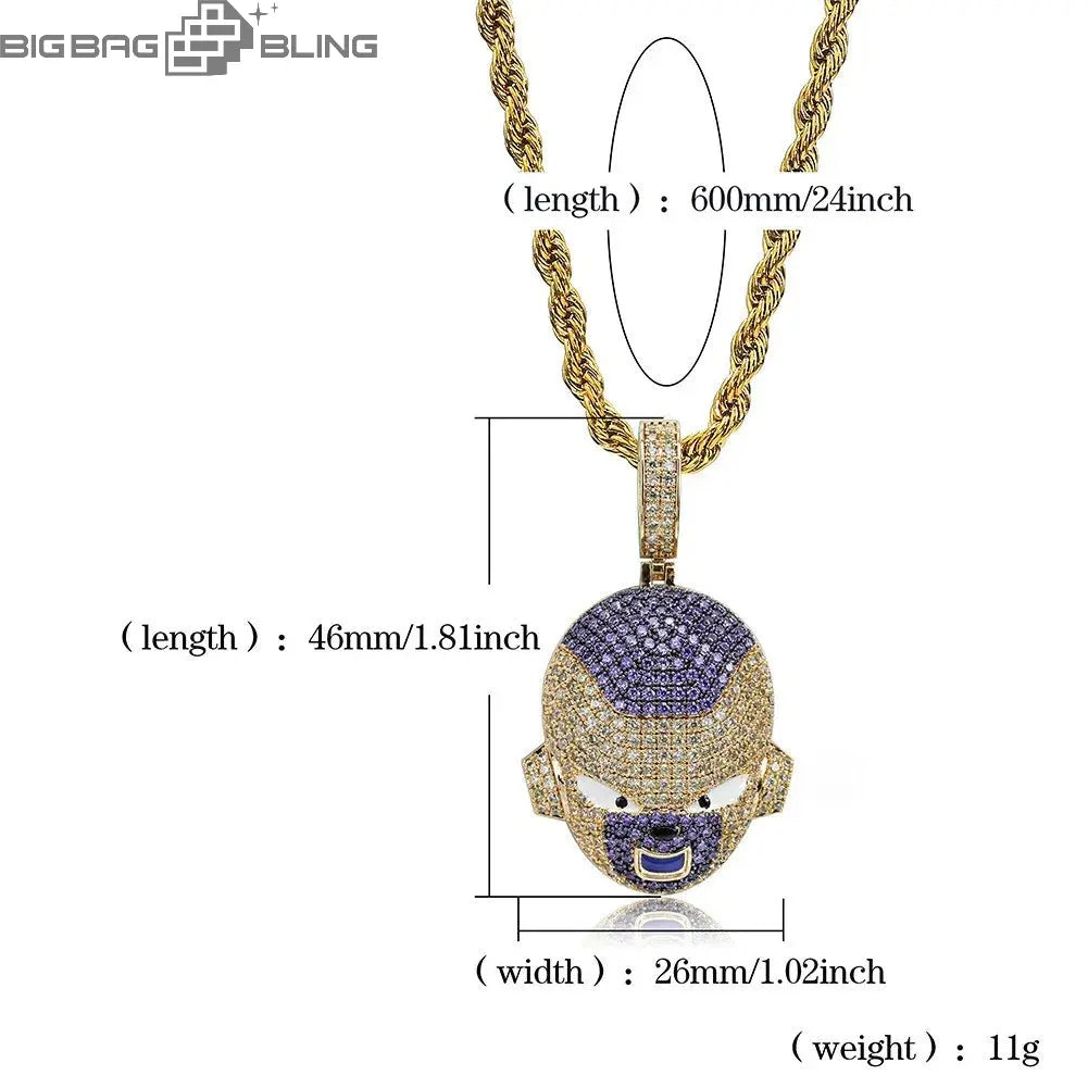 Iced Dragon Ball Freeza Pendant
