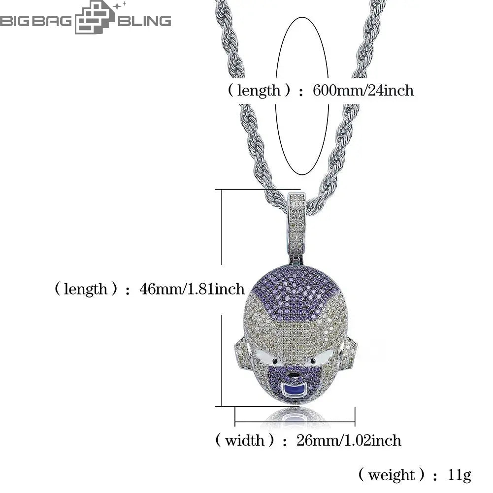 Iced Dragon Ball Freeza Pendant
