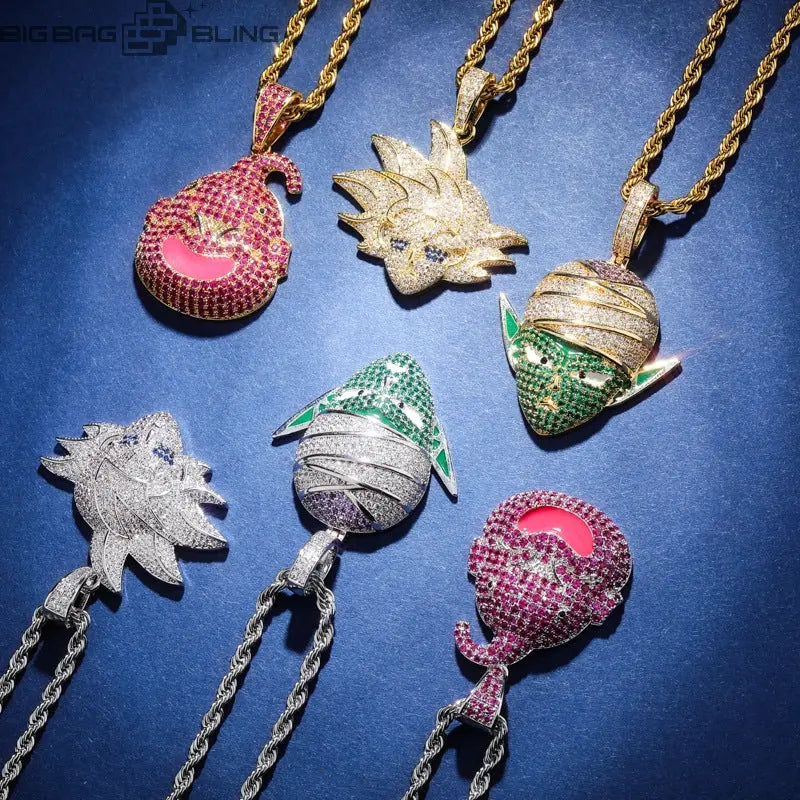 Iced Dragon Ball Goku Pendant