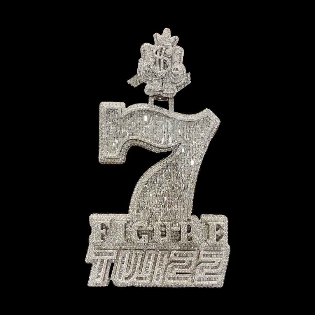 Iced Out 7 FIGURE TWIZZ  Pendant BigBagBling