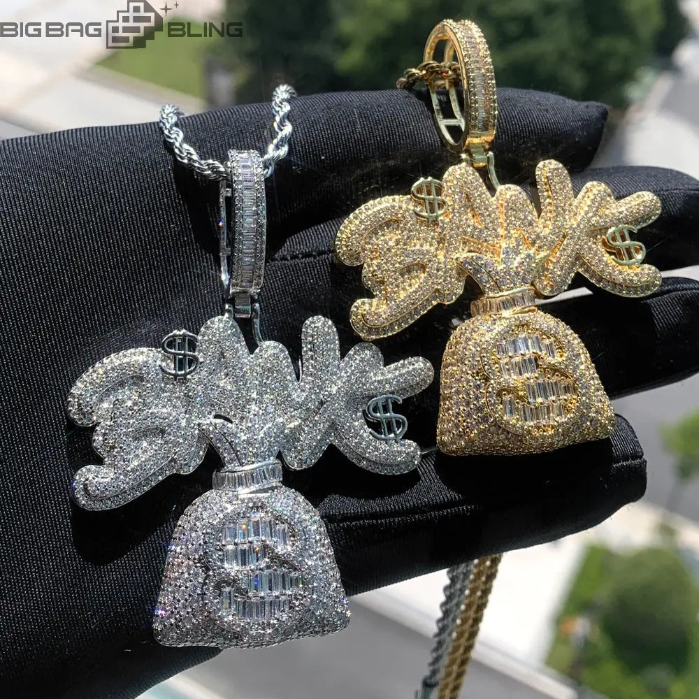 Iced Out BANK Pendant BigBagBling