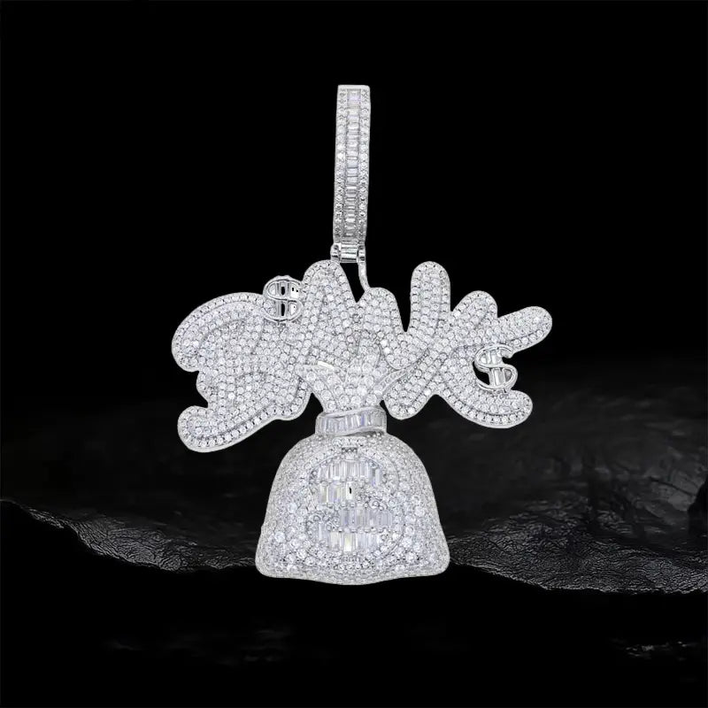 Iced Out BANK Pendant BigBagBling