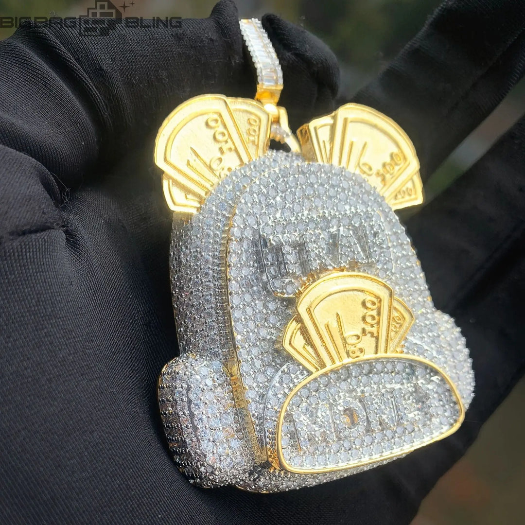 Iced Out Backpack shape Pendant BigBagBling