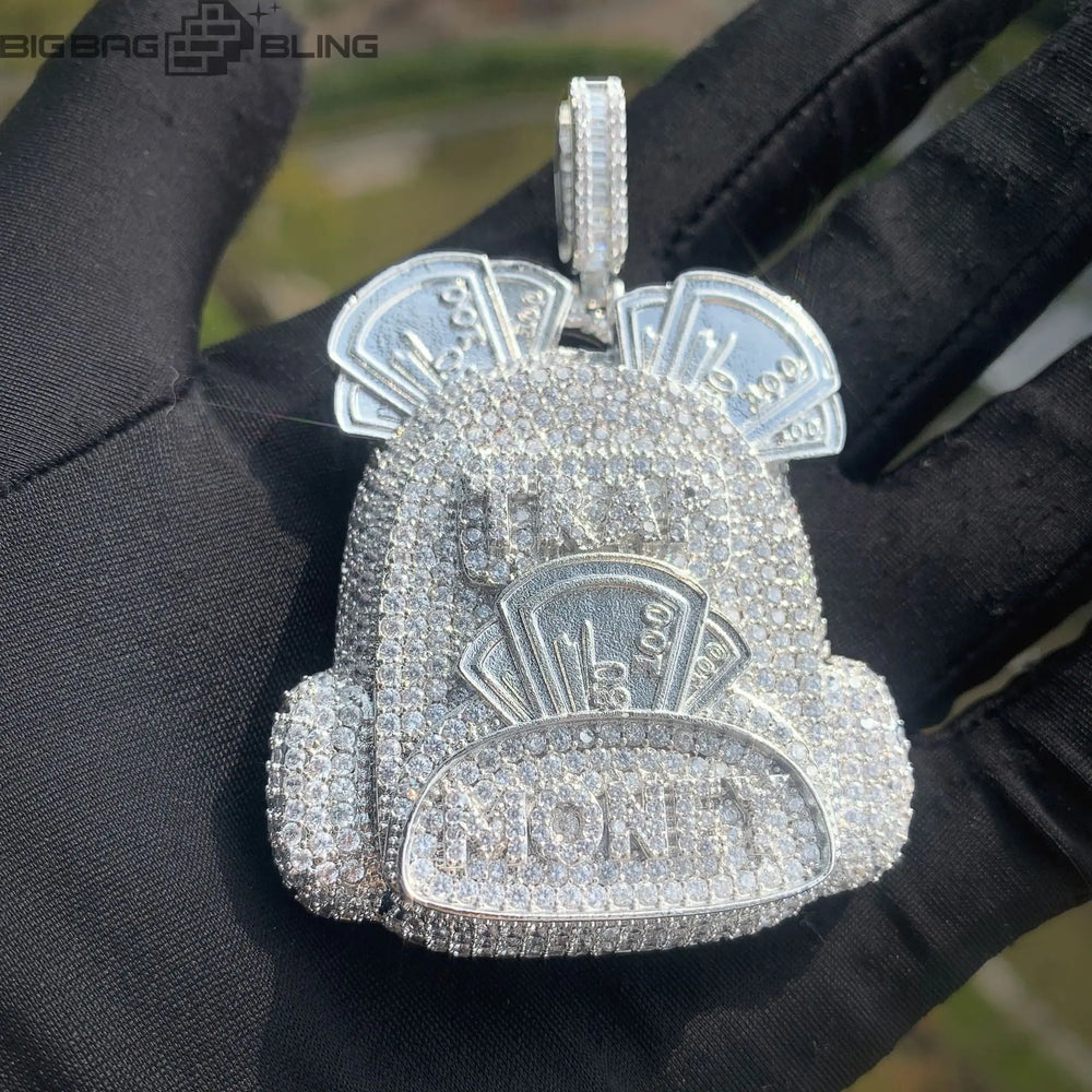 Iced Out Backpack shape Pendant BigBagBling