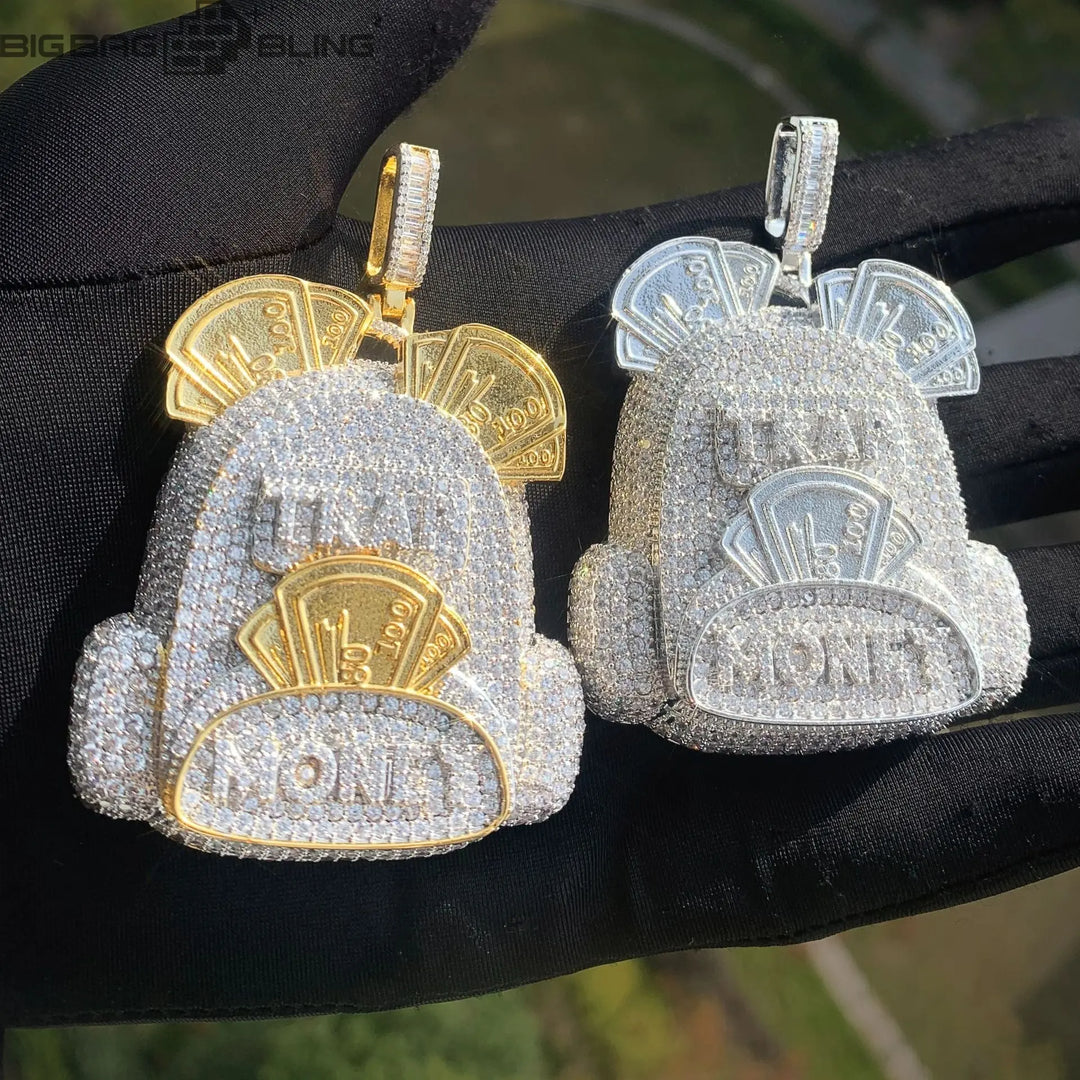Iced Out Backpack shape Pendant BigBagBling