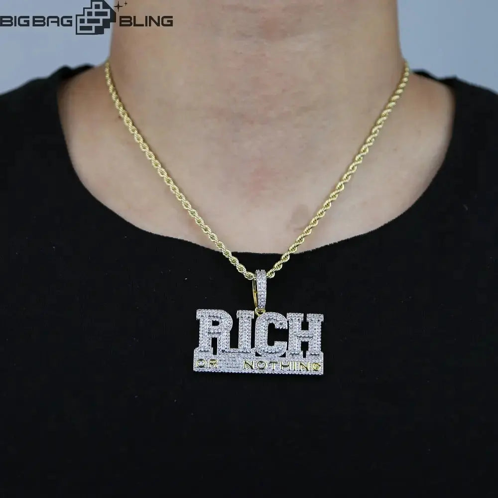 Iced Out RICH Pendant BigBagBling
