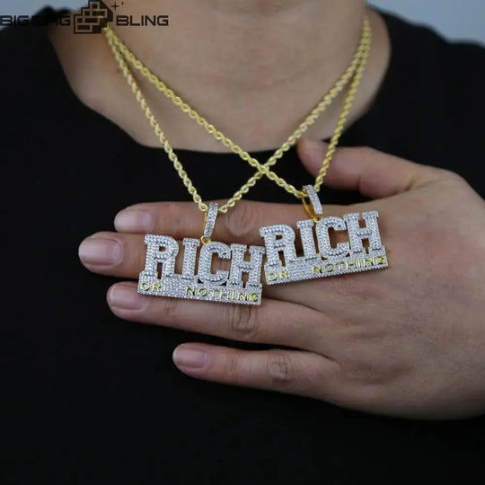 Iced Out RICH Pendant BigBagBling