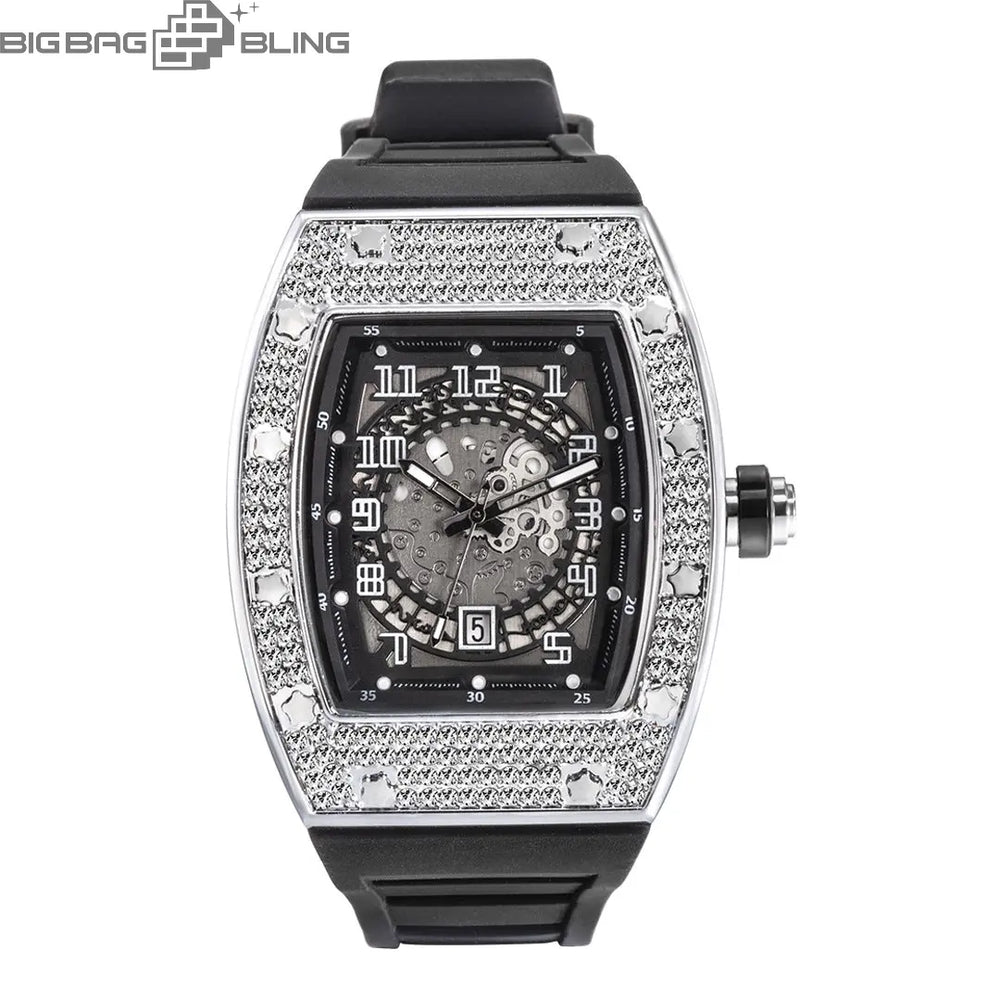 Iced Out Barrel type Watch BigBagBling