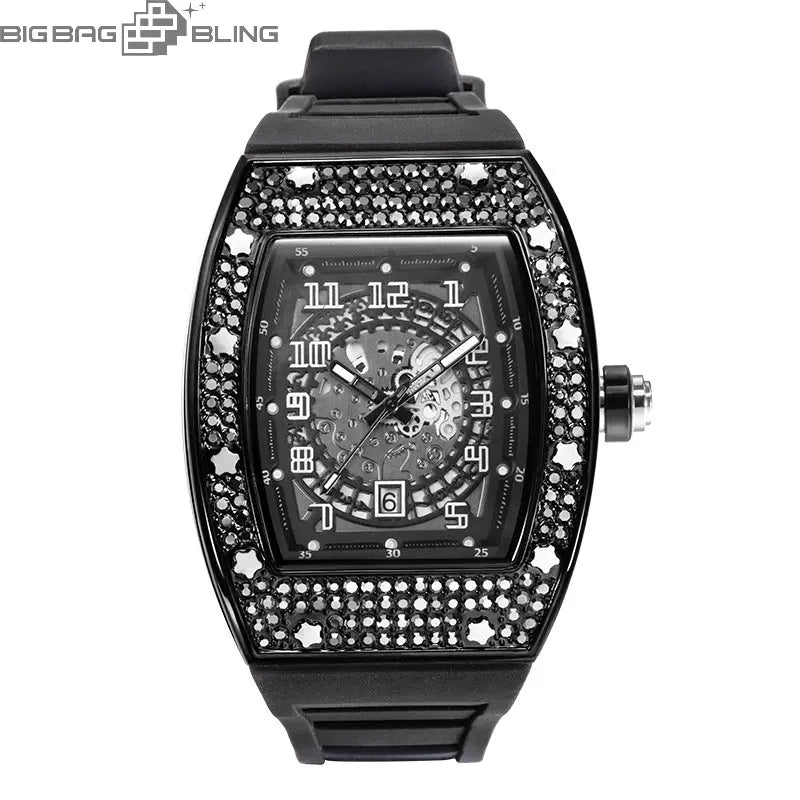 Iced Out Barrel type Watch BigBagBling