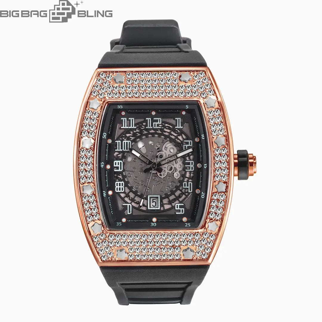 Iced Out Barrel type Watch BigBagBling