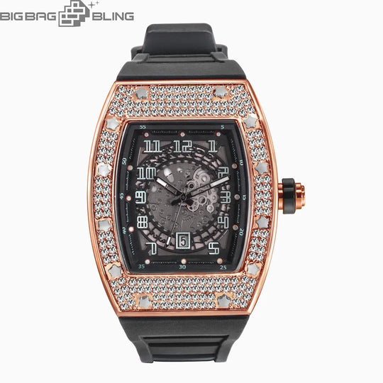 Iced Out Barrel type Watch BigBagBling