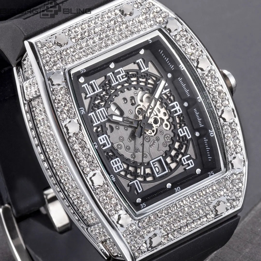 Iced Out Barrel type Watch BigBagBling