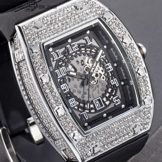 Iced Out Barrel type Watch BigBagBling