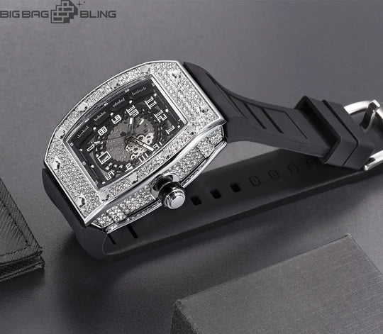 Iced Out Barrel type Watch BigBagBling