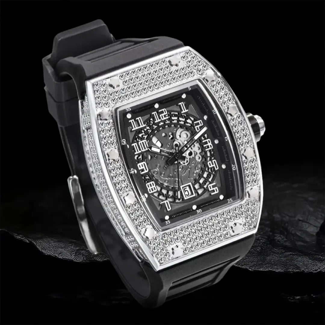 Iced Out Barrel type Watch BigBagBling