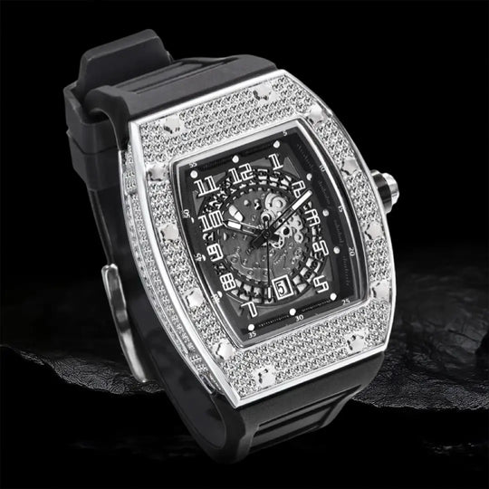 Iced Out Barrel type Watch BigBagBling