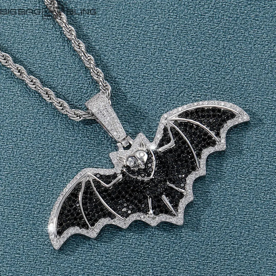 Iced Out Bat Pendant BigBagBling