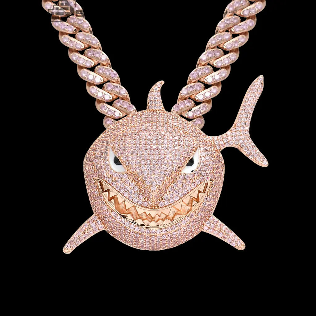 Iced Out Big Shark  Pendant BigBagBling