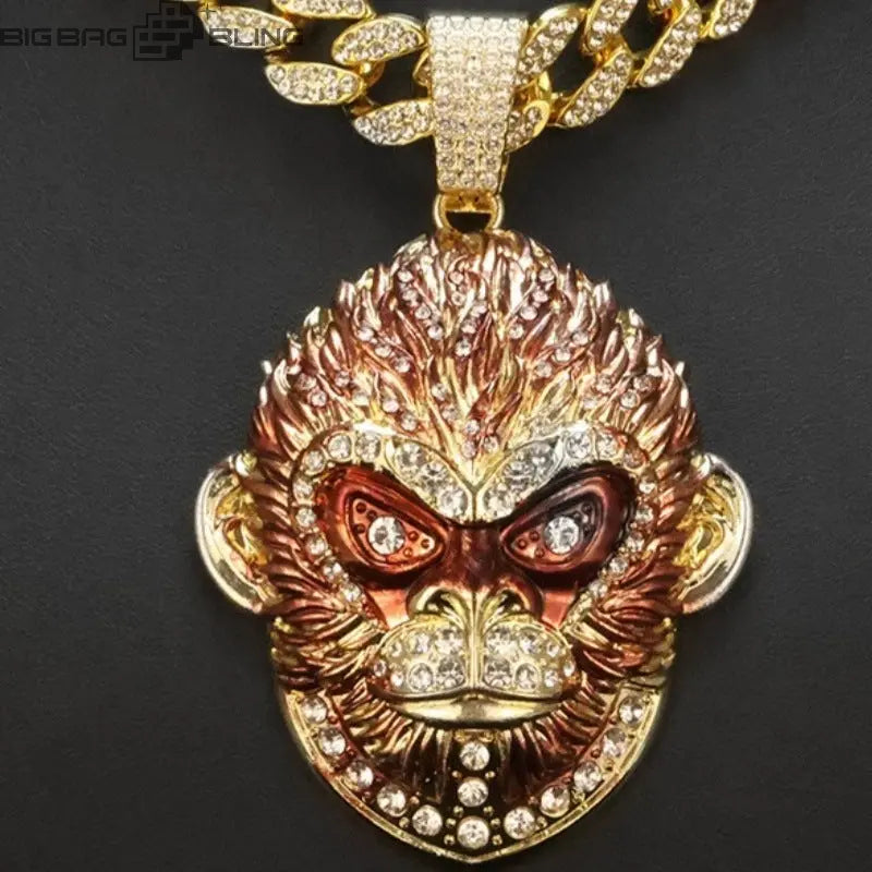 Iced Out Black Myth Wukong Pendant BigBagBling