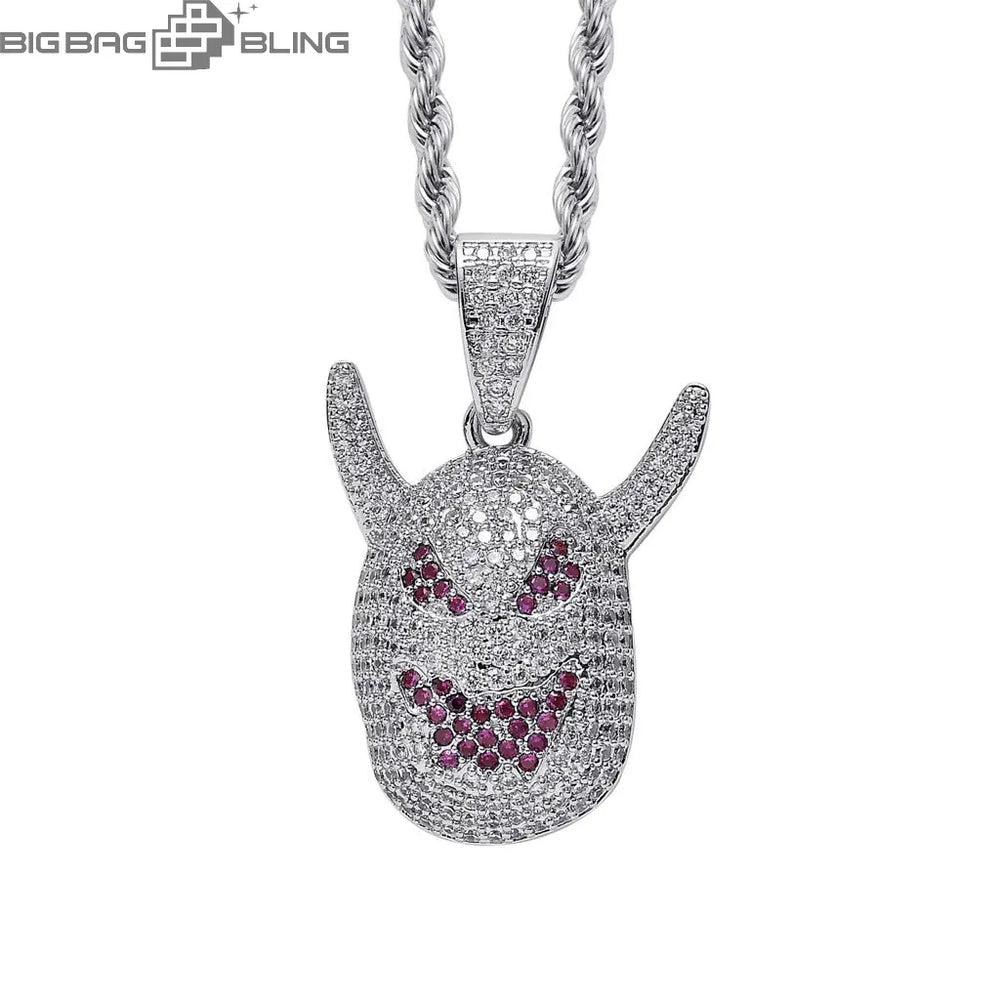 Iced Out Bling Devil Pendant BigBagBling