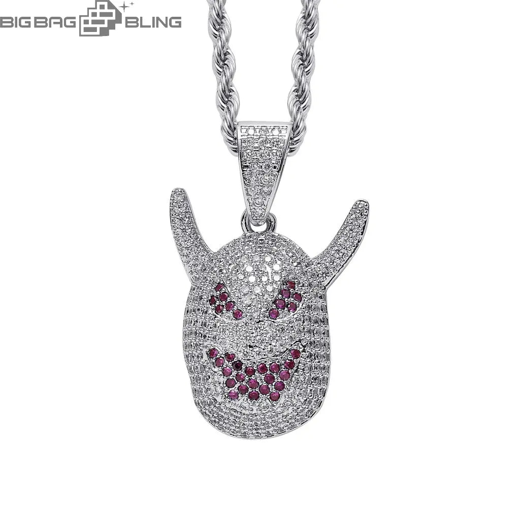 Iced Out Bling Devil Pendant BigBagBling