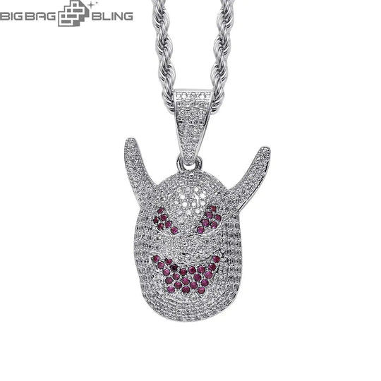 Iced Out Bling Devil Pendant BigBagBling