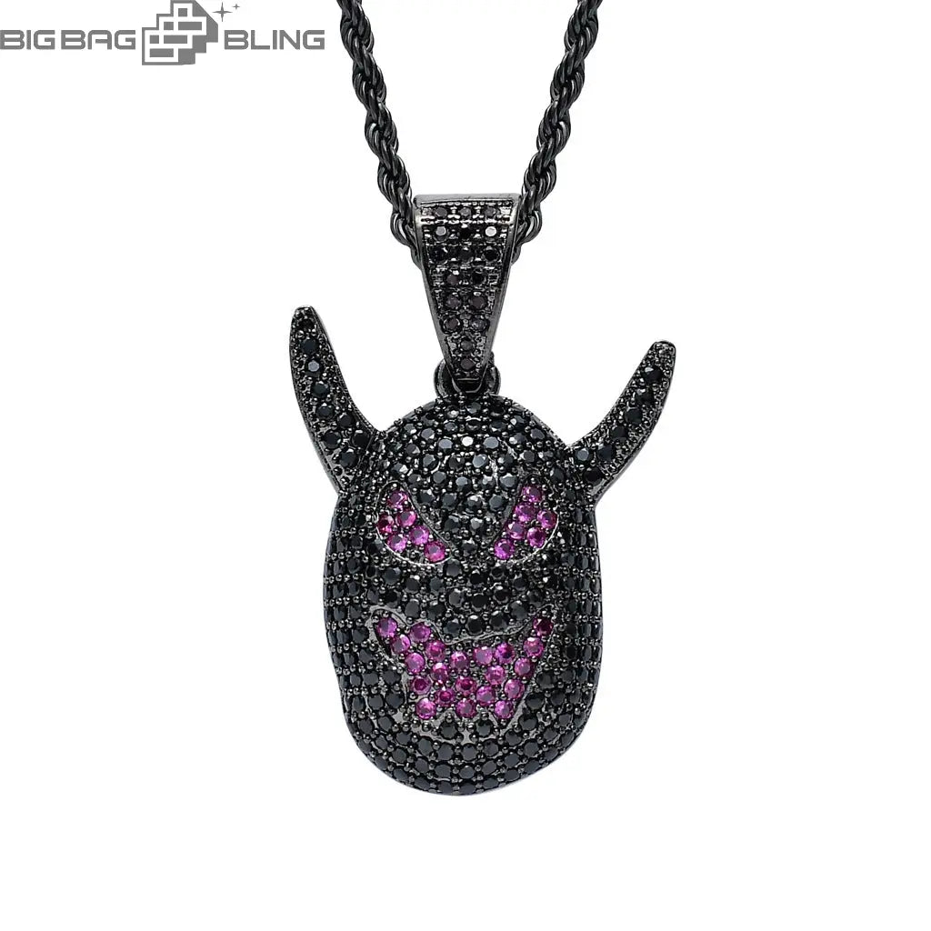 Iced Out Bling Devil Pendant BigBagBling