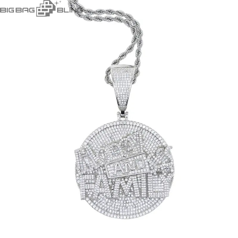 Iced Out Circular letter Pendant BigBagBling