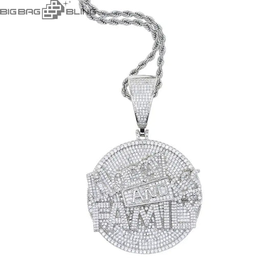 Iced Out Circular letter Pendant BigBagBling