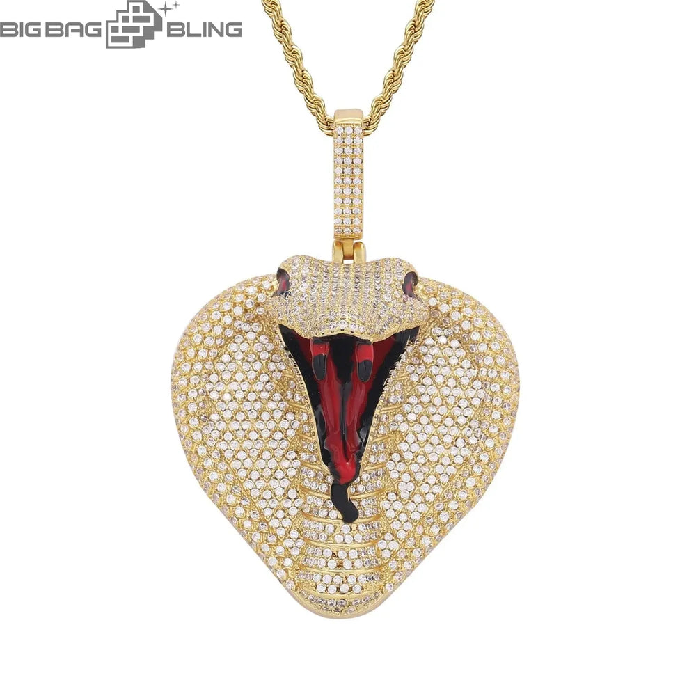 Iced Out Cobra Pendant BigBagBling