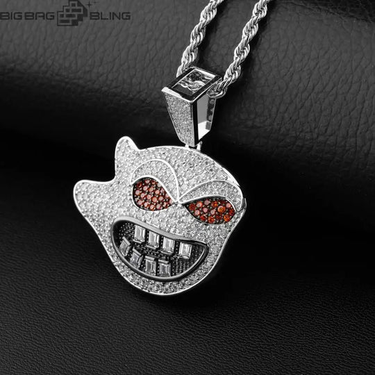 Iced Out Creepy Ghost Pendant BigBagBling