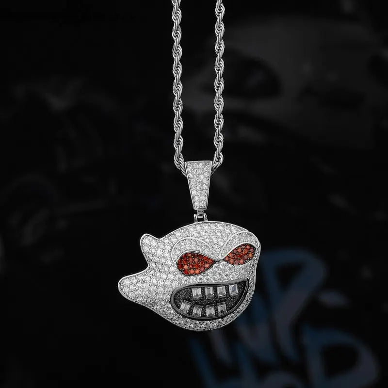 Iced Out Creepy Ghost Pendant BigBagBling