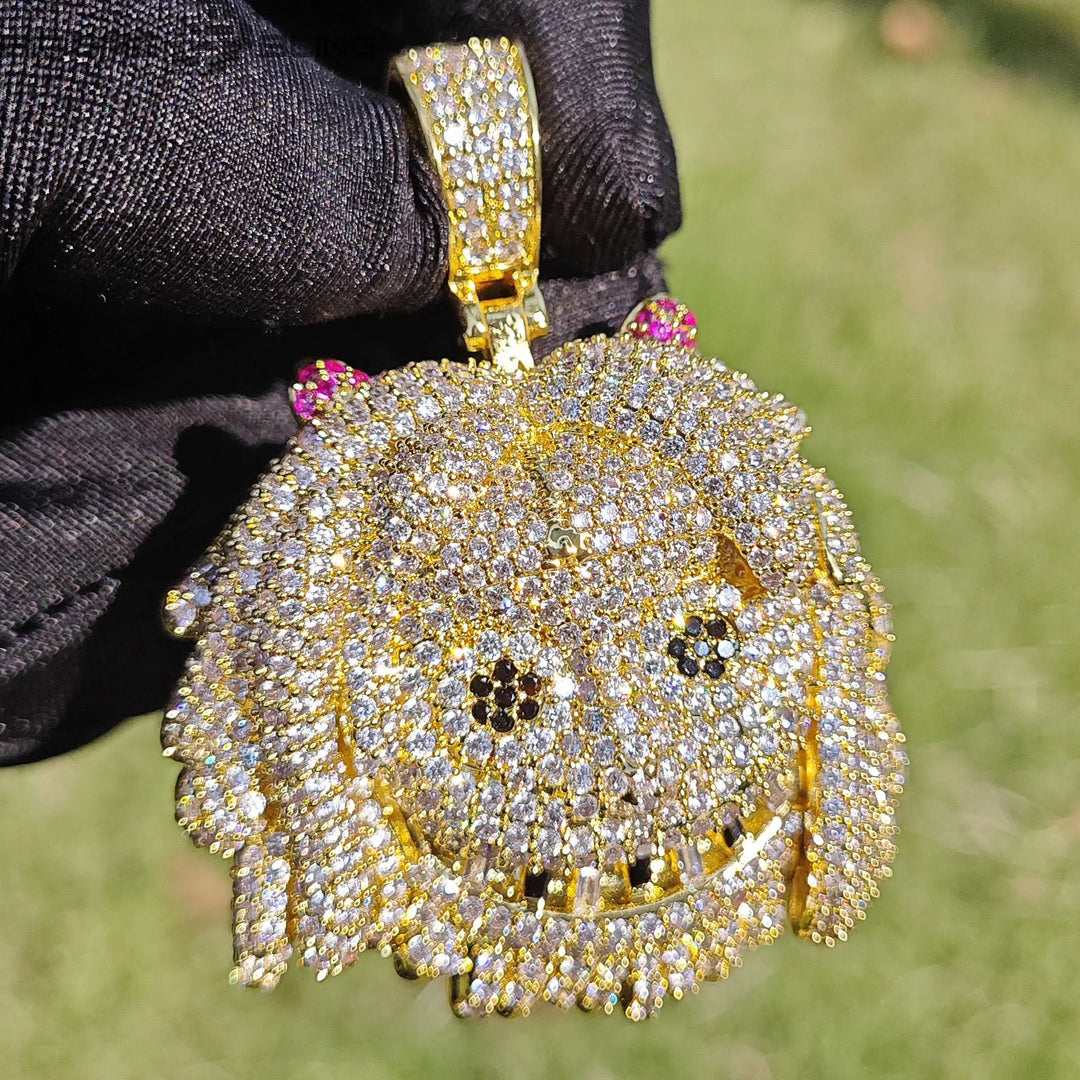 Iced Out Creepy Girl Pendant BigBagBling