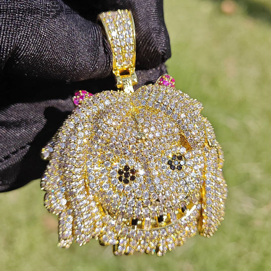 Iced Out Creepy Girl Pendant BigBagBling
