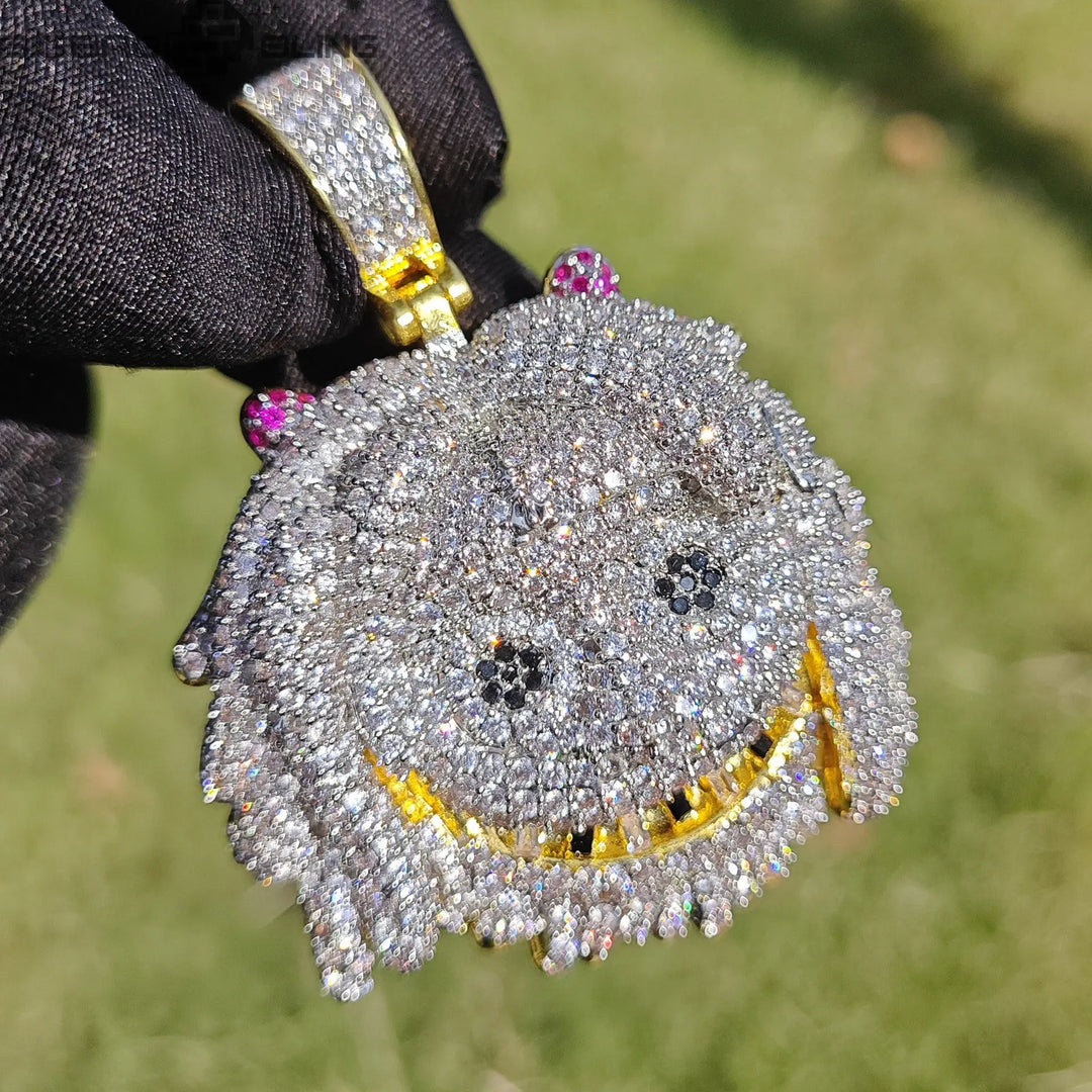 Iced Out Creepy Girl Pendant BigBagBling