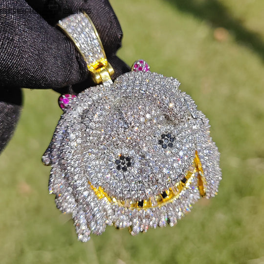 Iced Out Creepy Girl Pendant BigBagBling