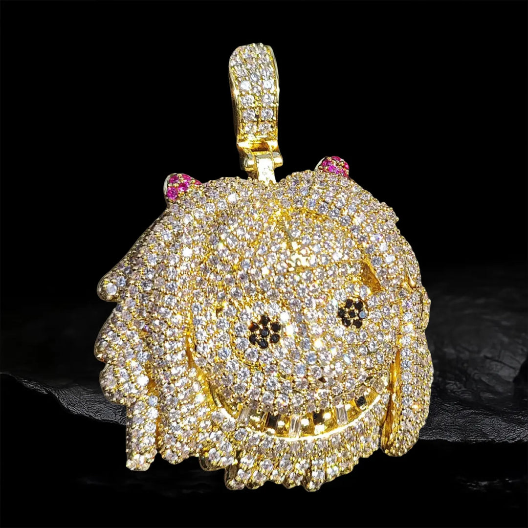 Iced Out Creepy Girl Pendant BigBagBling