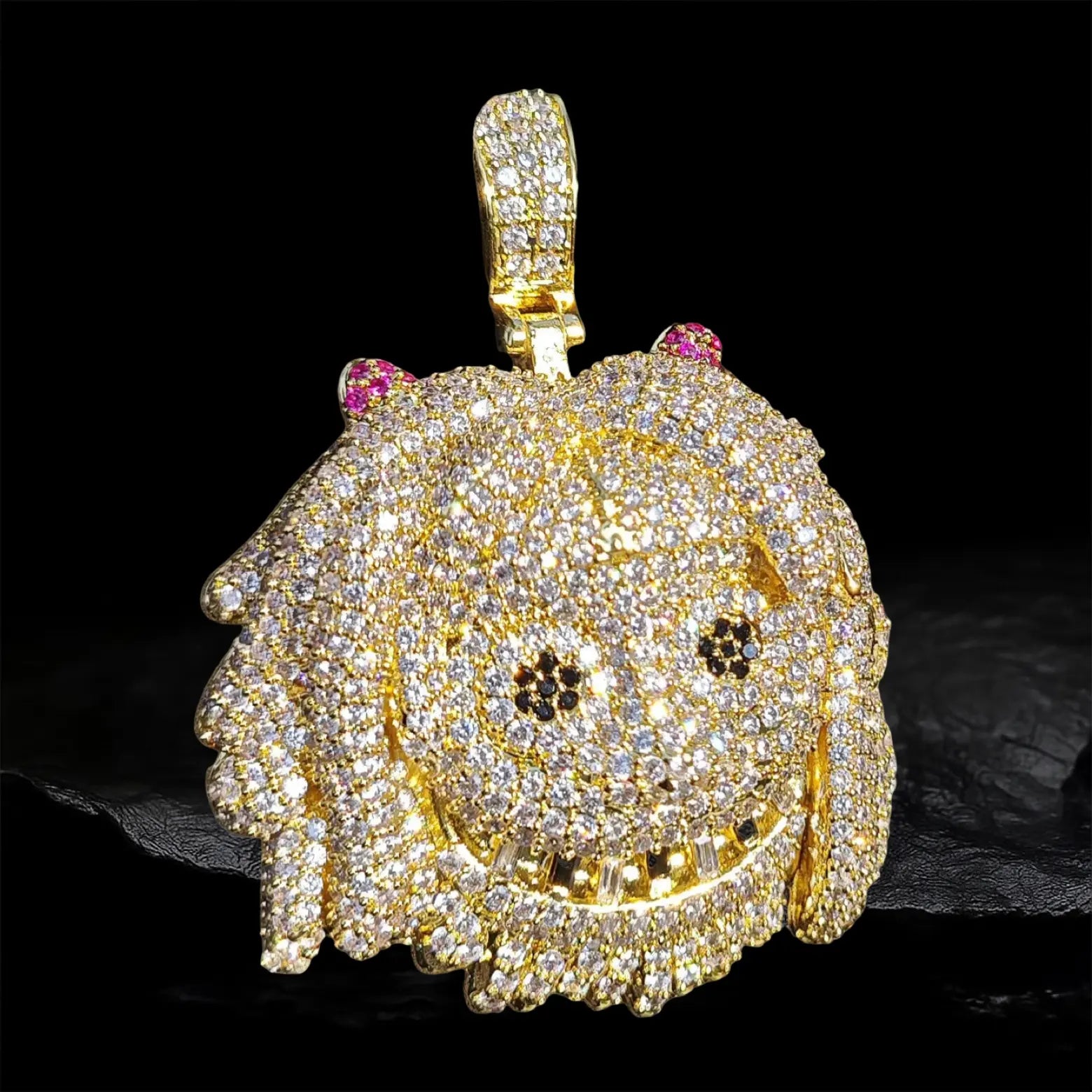 Iced Out Creepy Girl Pendant BigBagBling