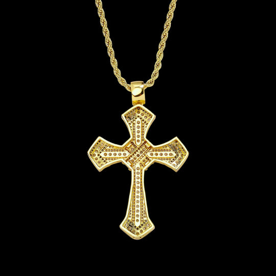 Iced Out Cross Pendant BigBagBling